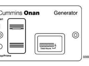 Image of Cummins Onan Start/Stop Switch and Analog Hourmeter Panel Gasoline & LP Generators 300-5332