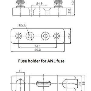 Image of Victron Energy Fuse holder for ANL-fuse CIP106100000