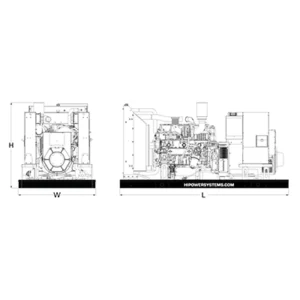 Image of HiPower 100kW Standby Diesel Generator Single Phase HDI 100F M6U