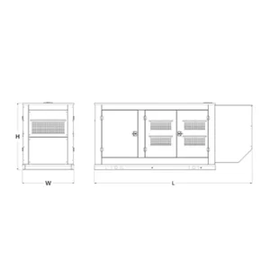 Image of HiPower 100kW Standby Diesel Generator Single Phase HDI 100F M6U