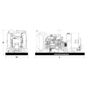 Image of HiPower 130kW Standby Diesel Generator Single Phase HDI 130F M6U