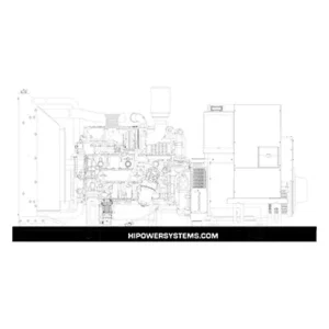 Image of HiPower 130kW Standby Diesel Generator Single Phase HDI 130F M6U