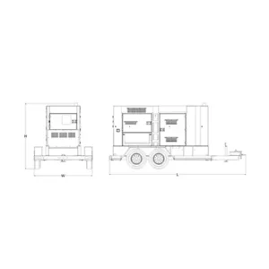 Image of HiPower 152 kW Towable Diesel Generator HRJW-190-T4F