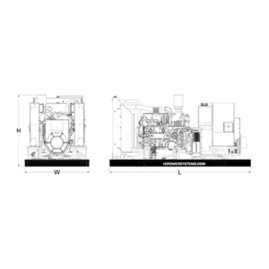 Image of HiPower 230kW Standby Diesel Generator Three Phase HDI 230F T6U