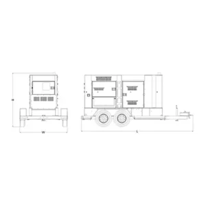 Image of HiPower 260 kW Towable Diesel Generator HRJW-325-T4F