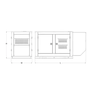 Image of HiPower 80kW Standby Diesel Generator Single Phase HDI 80F M6U