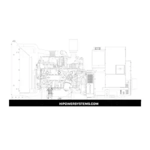 Image of HiPower Mobile 1175kVA Open Skid Standby/Rental Natural Gas Generator Three Phase HRNG-1250 T6