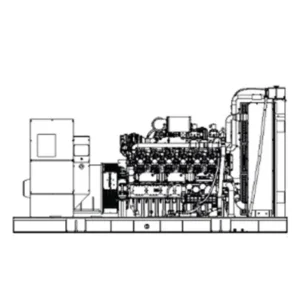 Image of HiPower Mobile 698kVA Open Skid Standby/Rental Natural Gas Generator Three Phase HRNG-700 T6