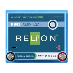 Image of Relion Deep Cycle Lithium Battery 12V 52Ah RB52