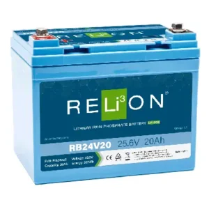 Image of Relion Deep Cycle Lithium Battery 24V 20Ah RB24V20