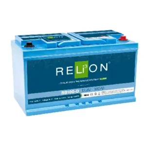 Image of Relion Deep Cycle Lithium Battery European DIN 12V 100Ah RB100-D