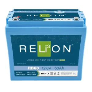 Image of Relion Deep Cycle Lithium Battery Group 24 12V 60Ah RB60