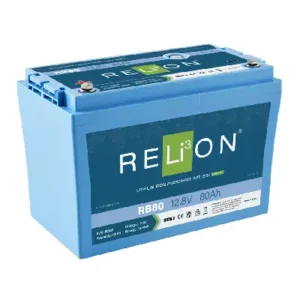 Image of Relion Deep Cycle Lithium Battery Group 27 12V 80Ah RB80