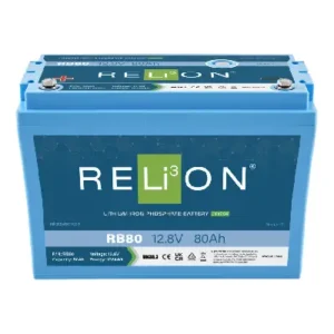 Image of Relion Deep Cycle Lithium Battery Group 27 12V 80Ah RB80