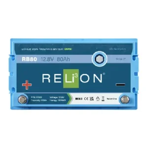 Image of Relion Deep Cycle Lithium Battery Group 27 12V 80Ah RB80