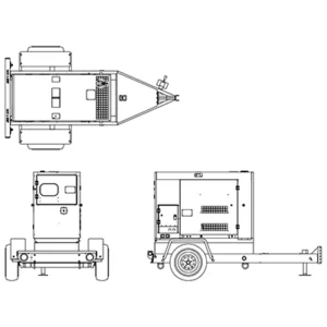 Image of Taylor 20kW Prime Rated Towable Diesel Generator - Isuzu Tier 4 Final TM25