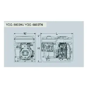 Image of Yanmar YDG5500 5.5kW Portable Diesel Generator Open Frame 120/240 YDG5500W-6EI