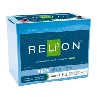 Image of Relion Deep Cycle Lithium Battery Group 24 12V 75Ah RB75